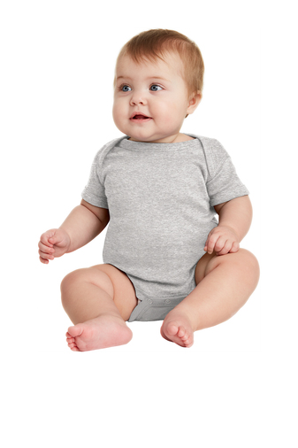 Rabbit Skins &#153;  Infant Short Sleeve Baby Rib Bodysuit. RS4400