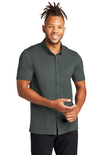 Mercer+Mettle™ Stretch Pique Full-Button Polo. MM1006