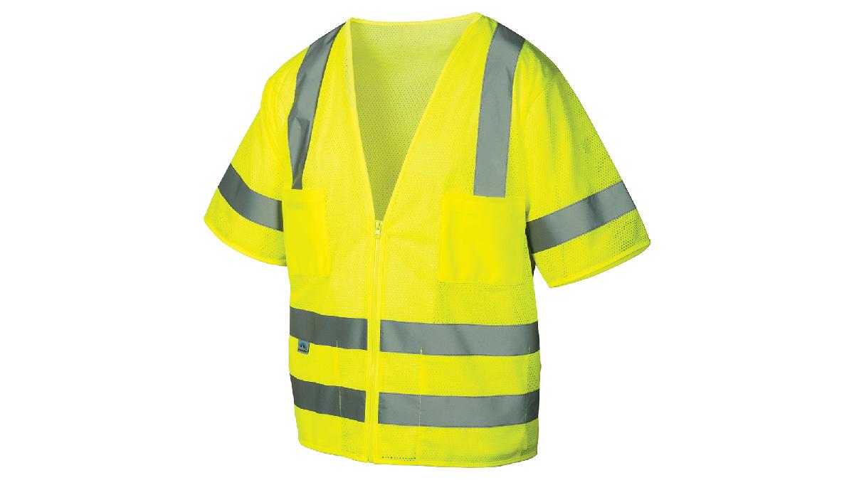 HI-VIZ LIME CLASS 3 BREAK AWAY SAFETY VEST, VELCRO CLOSURE WITH LOGO