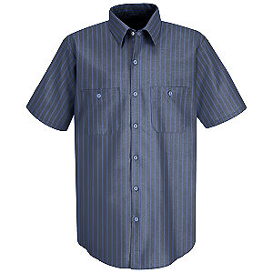 Short Sleeve Industrial Stripe Work Shirt - SP24