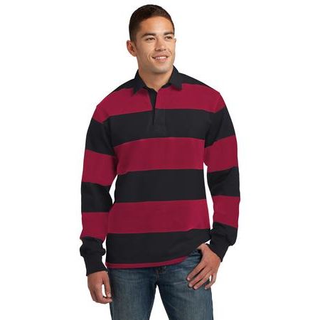 Sport-Tek &#174;  Long Sleeve Rugby Polo. ST300