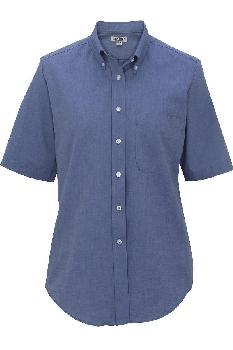 LADIES' SHORT SLEEVE OXFORD SHIRT - 5027