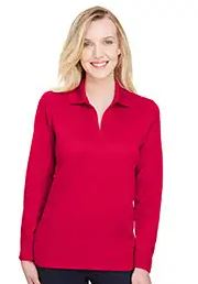 Devon & Jones CrownLux Ladies Long Sleeve Polo DG20LW