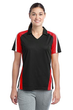 Sport-Tek &#174;  Ladies Tricolor Micropique Sport-Wick &#174; Polo. LST654