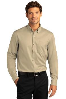 Port Authority  Long Sleeve SuperPro React  Twill Shirt. W808